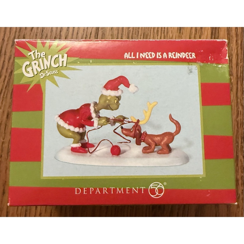 Dept 56 ALL I NEED IS A REINDEER Grinch Village‎ 804155 BRAND NEW IN BOX